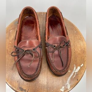 Sebago Brown Leather Boat Shoes